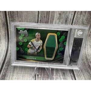 2024 TOPPS GRAPHITE GRAPHITE RELICS GREEN REFRACTOR JACK DRAPER 59/75 BGS 8